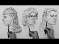 How to Draw Faces STEP-BY-STEP // Two Mullets and a Shag Love Triangle