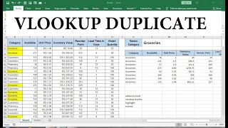 how to find duplicate values in excel using vlookup