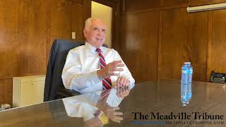 Congressman Mike Kelly (R) speaks with The Meadville Tribune