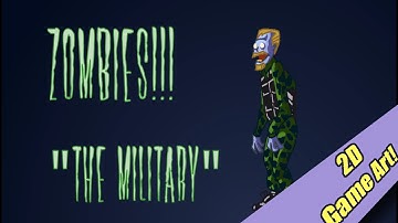 Zombie "Military" Game Sprite Asset Animation Preview
