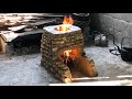 Making The Stove From Gravel And Cement \Construction Of Traditional Wood Stove