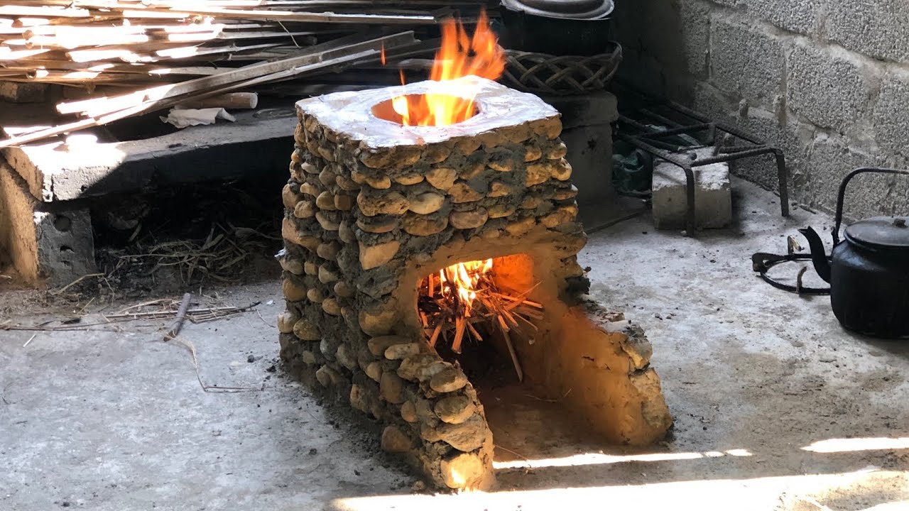 Making The Stove From Gravel And Cement \Construction Of Traditional