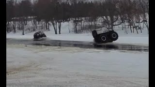 SHERP ATVs - UNBELIEVABLE POSITIONS -WATER ICE SNOW -1st Annual Flaters Sherp Festival   Part 1