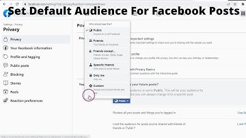 How To Set Default Audience For Posts On Facebook (2023)