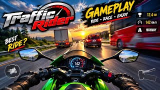 🏍️ Traffic Rider Gameplay 🔥 Full Speed Highway Ride! screenshot 4