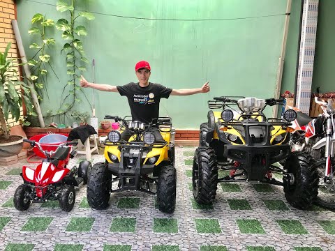 Tây Trung- Cận cảnh dàn xe ATV từ nhỏ tới lớn 50cc, 125cc, 150cc, 250cc - Liên hệ 03989 06789