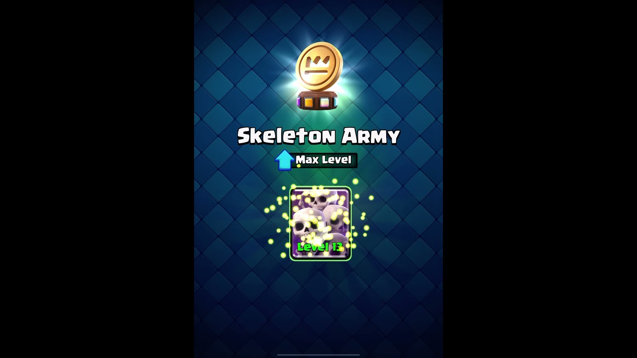 Getting level 13 skeleton army using new magic coin (Clash Royale)
