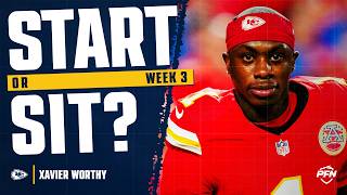 Full Week 3 Xavier Worthy Fantasy Start or Sit 2026 Guide
