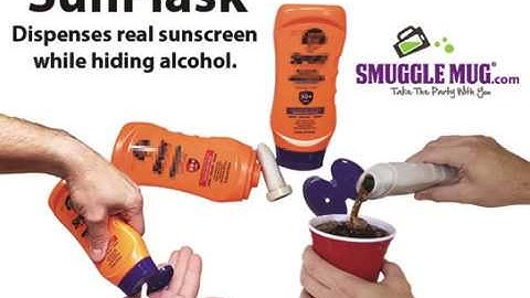SunFlask by Smuggle Mug - Dispenses Real Sunscreen While Hiding Alcohol