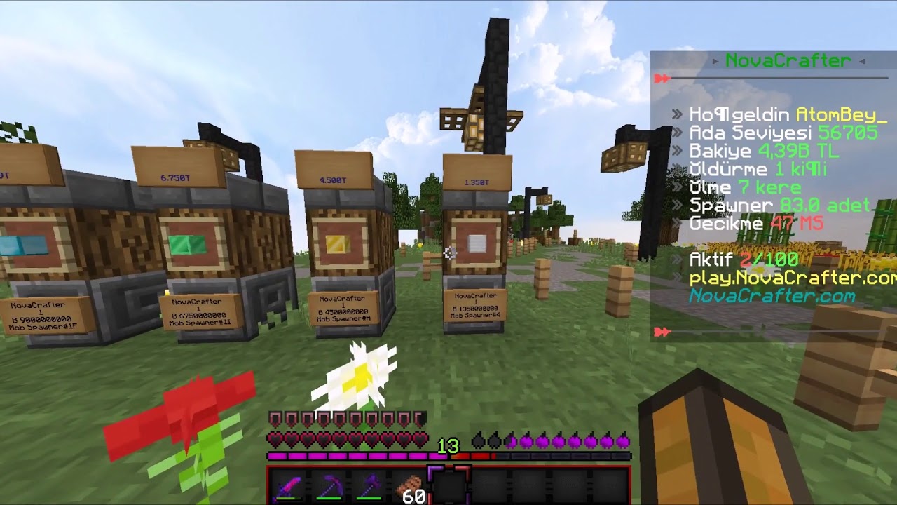 Minecraft Nova Crafter Server Tanıtımı / OpSkyBlock , SkyBlock - YouTube
