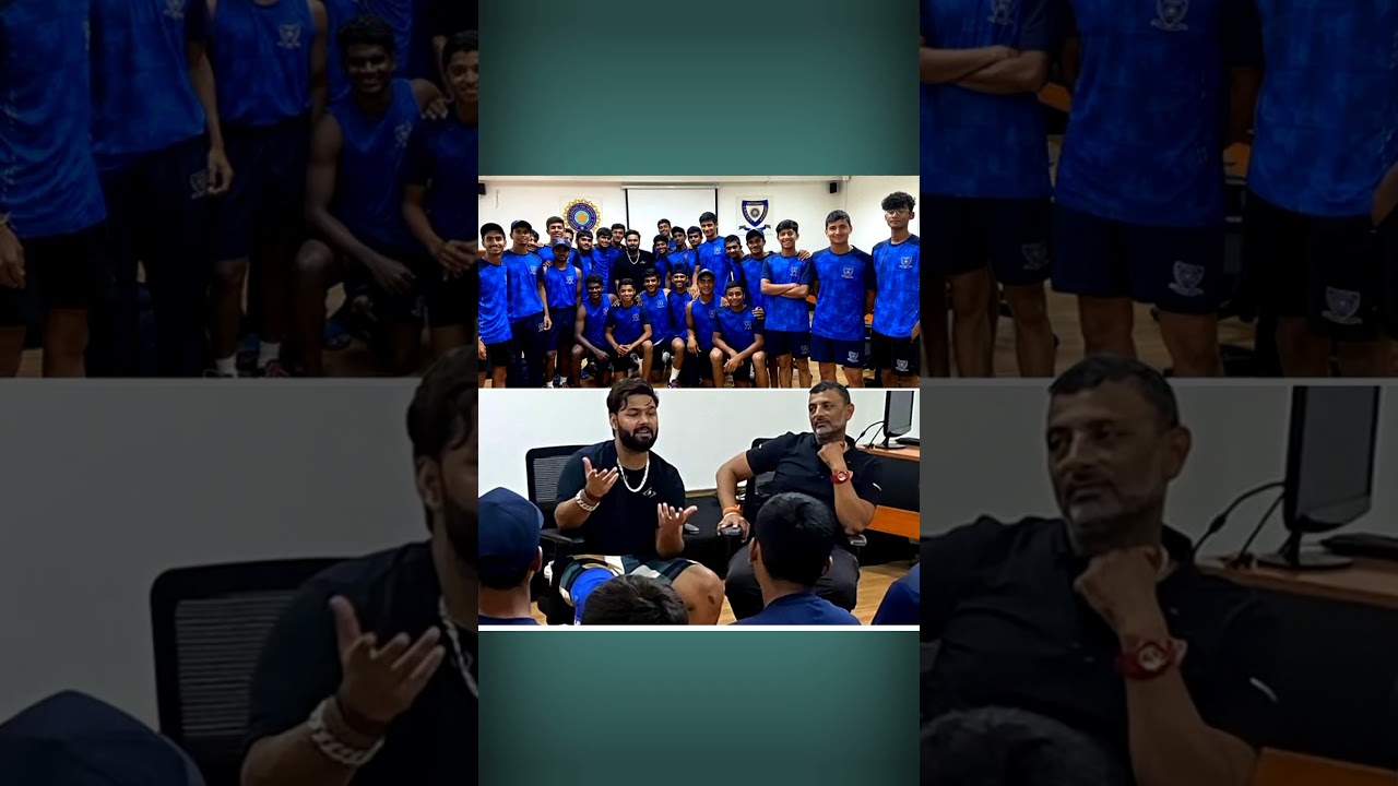Rishabh Pant Interacts With India Undar 16 Player NCA In Bangalore 