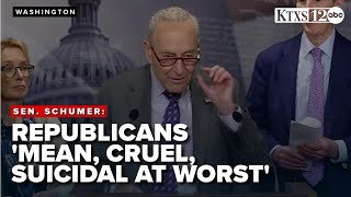 Republicans being 'mean, cruel, suicidal at worst' to pass Trump tax breaks  Schumer