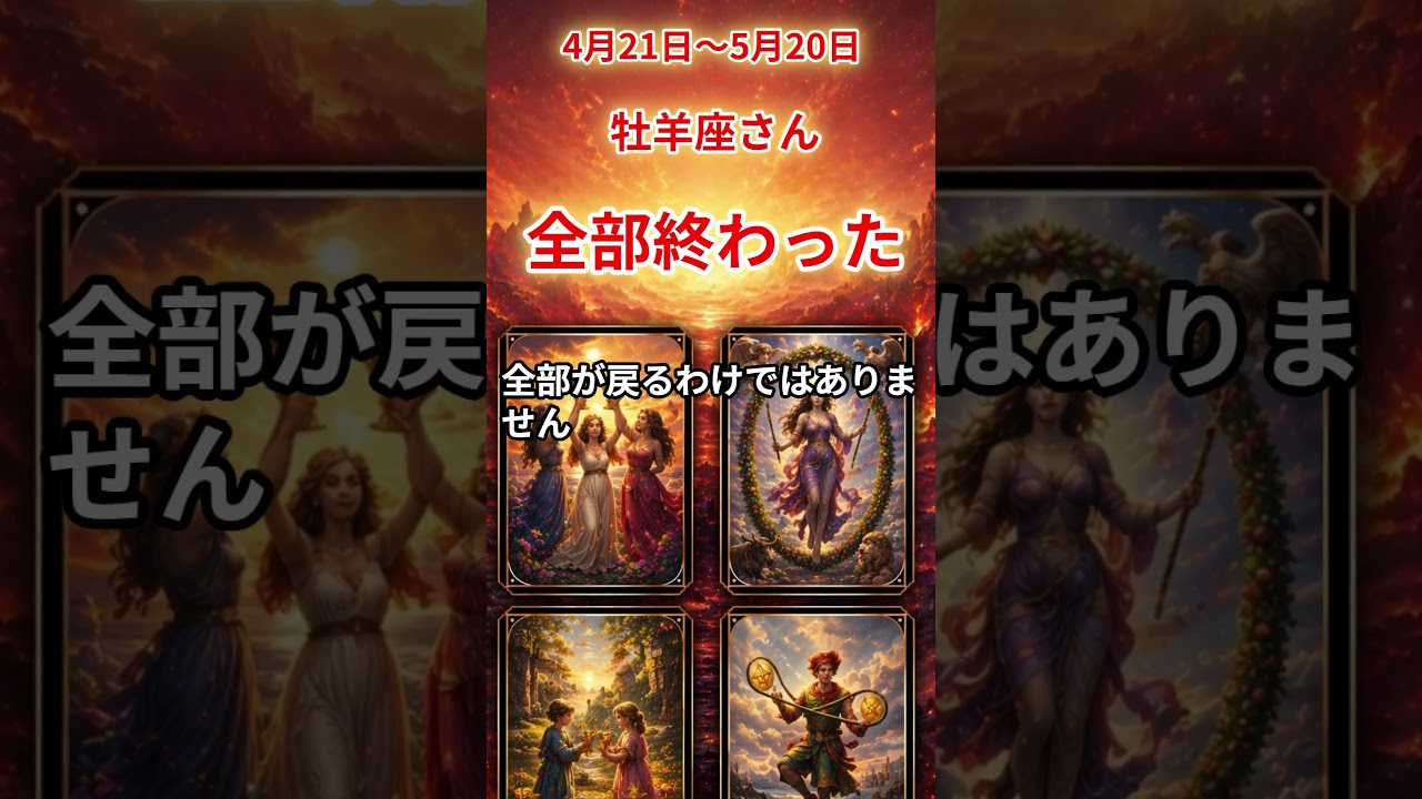 ついに全てが動き出す…終わった流れが大逆転する時【牡羊座さん】4月下旬〜5月下旬