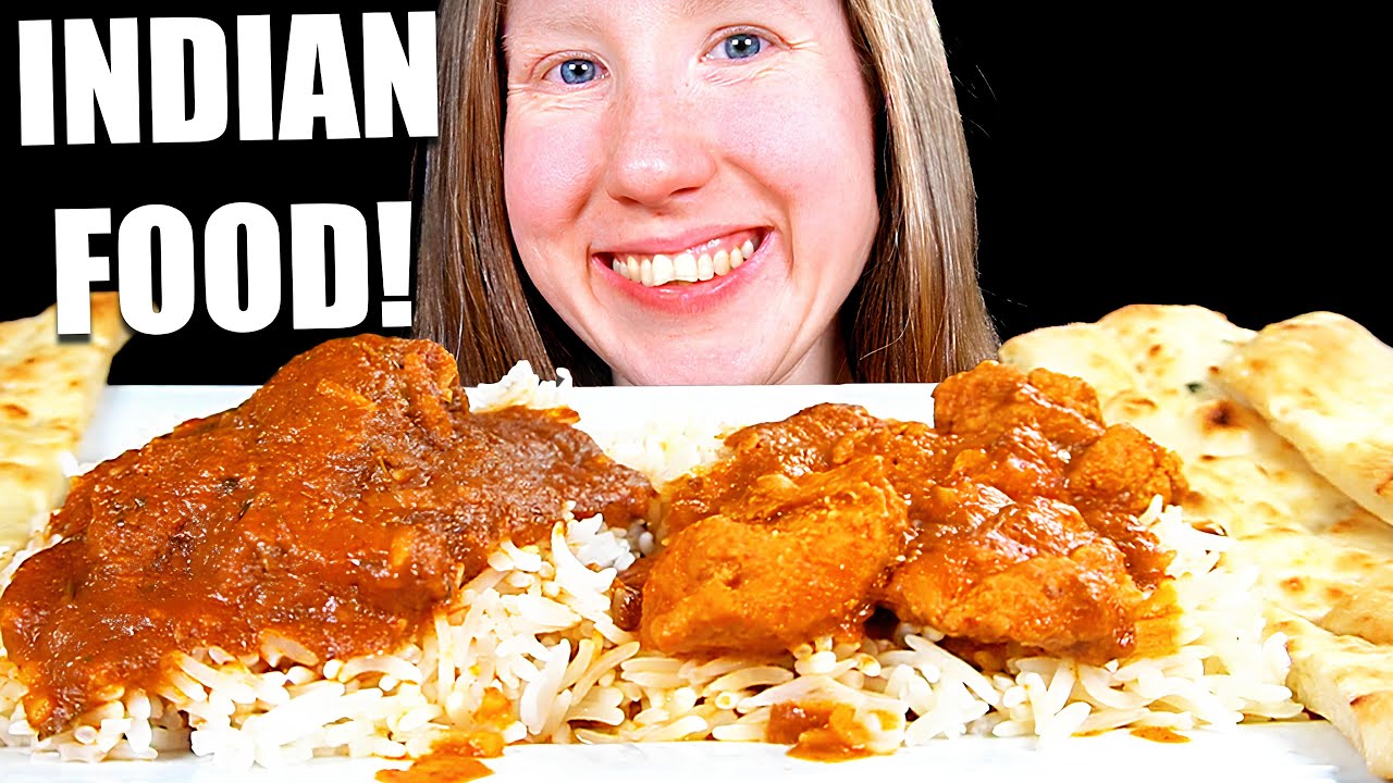 ASMR BUTTER CHICKEN (INDIAN FOOD) MUKBANG EATING SOUNDS