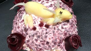 Сельдь под шубой классика без яиц и моркови Сельдь под шубой классика без яиц и моркови