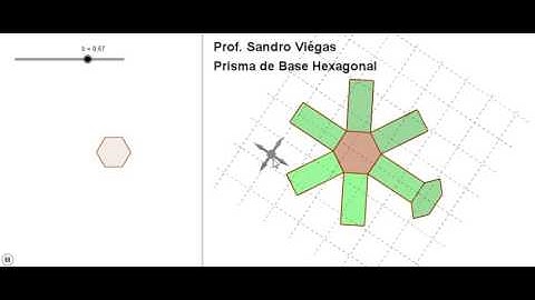 GEOGEBRA|Prisma de base Hexagonal|Professor Viégas