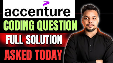 Accenture Coding Questions Asked | Accenture Coding (One Shot) Solution | Accenture Hiring 2025
