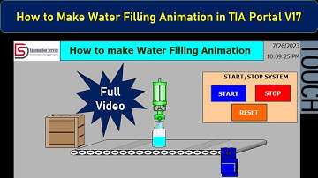 Animation on Water Filling in TIA Portal V17 Full Tutorial | Animation | PLC | SCADA | Siemens