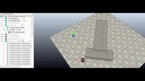Bug2 Algorithm on V-rep (Simple Scene)