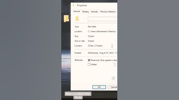 how to hide folders in the computer 🖥 and laptops  ?