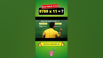 Multiplying any 4 digit number by 11 using Vedic Maths 🧮 #shorts #multiplicationtrick #vedicmaths