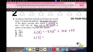 Preparing for the ACT 2026-2027 - Practice Test 2 - Question 8