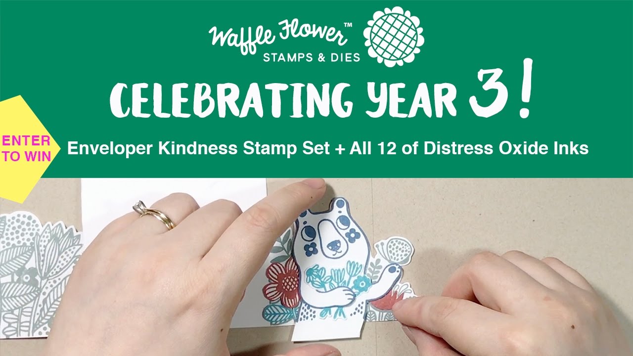 Celebrating Year 3 - Enveloper Kindness Stamp Set + Distress Oxide Inks