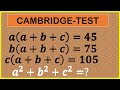 Math Olympiad | A Very Nice Algebraic Simplification | Solve for a^2 +b^2+c^2