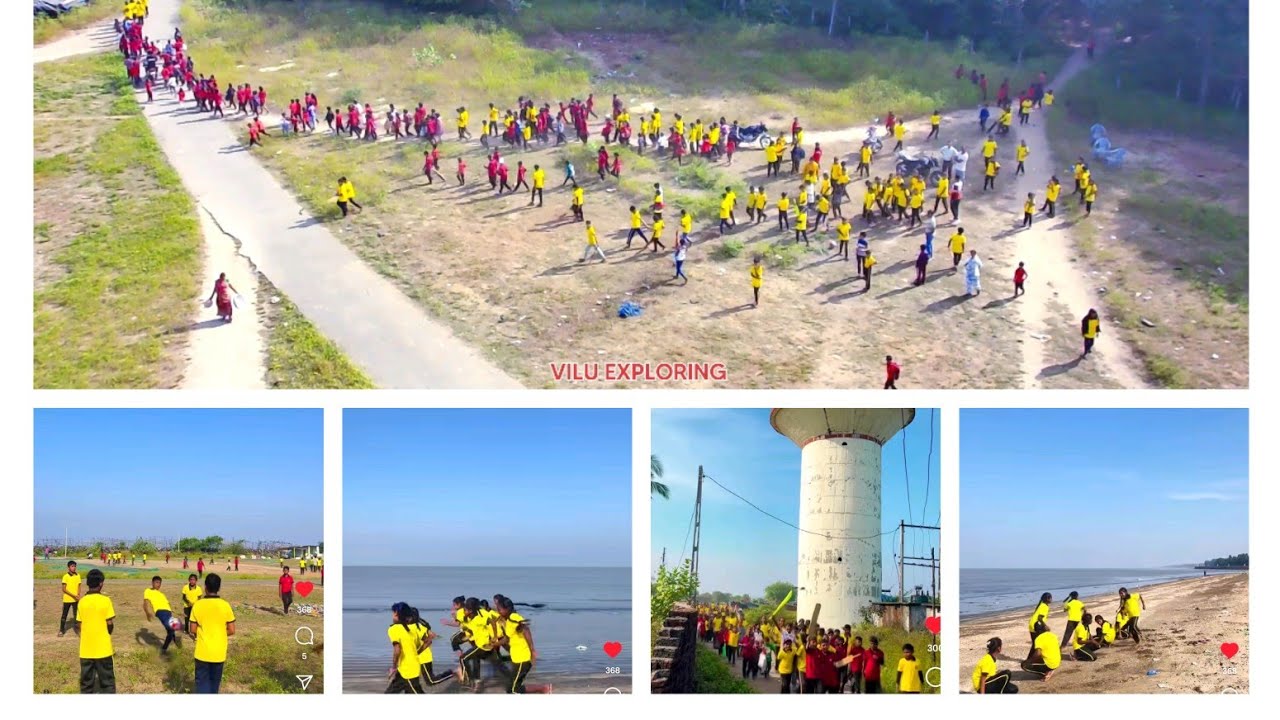 vilage School Sports  activity  in Kalai beach પ્રાથમિક શાળા  કાલઈ ગામ સ્પોર્ટ એકટીવિટી drone Shoot 