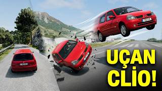 HER KAZADA RÜZGAR HIZI 50 KM ARTIYOR!  (Uçan Clio)| BeamNG.drive