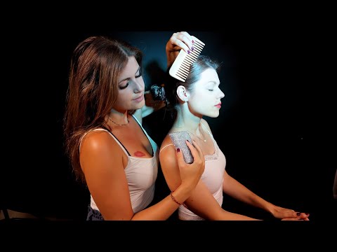 ASMR Treatment [Real Person] Tingly Massage, Hair Play & Skin Tracing (deutsch/german)