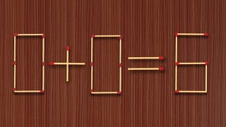 Move Only One Stick To Make Equation Correct, Matchstick Puzzle✓