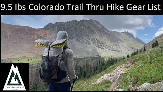 Colorado Trail Thru Hike Gear List - 9.5 Ibs screenshot 2