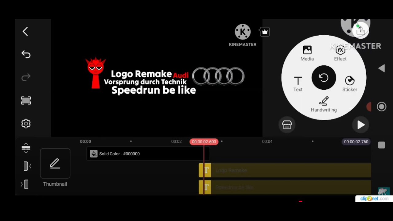 Audi Logo Remake KineMaster Speedrun x4 Speed 