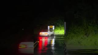 Lexus LS400 donuts in the pouring rain