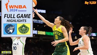 Lynx vs  Storm Full Game 4th | WNBA 2024 Season | WNBA Highlight | Women's basketball