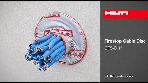 DEMO: Installing Hilti Firestop Cable Disc CFS-D 1"