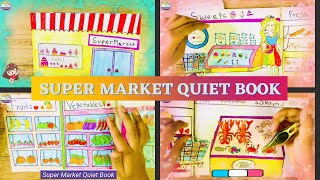 My New Quiet Book | Super Market Quiet Book  | #PaperDolls | #GroceryShopping | #RRJSK