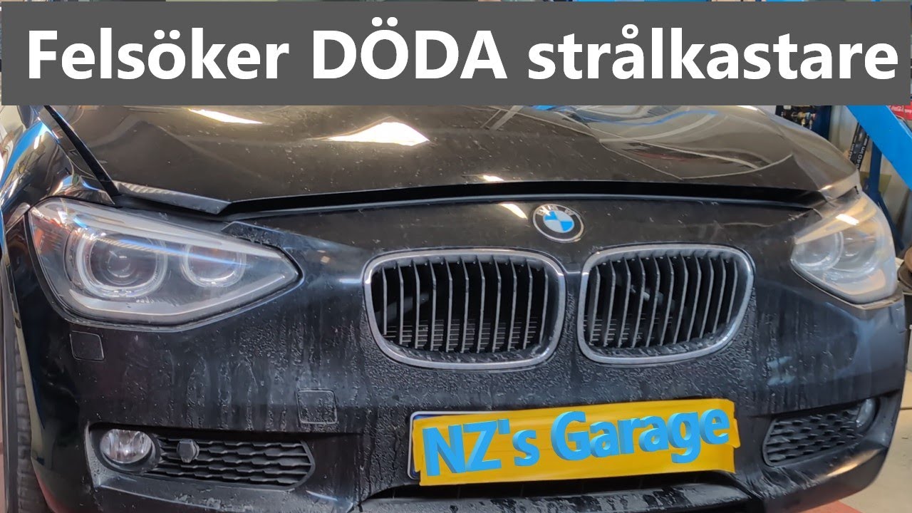 BMW med döda strålkastare
