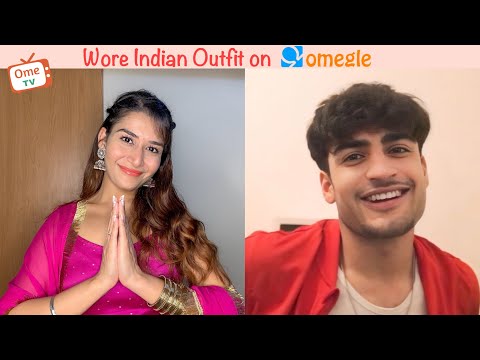 Wearing Indian Outfit On Omegle Pt 11