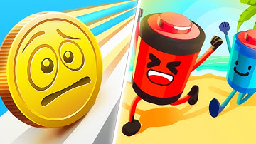 Coin Rush | Battery Run | All Level Gameplay | Satisfying Mobiles Games | Android,iOS