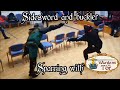 Sidesword and buckler sparring left-handed vs right-handed synthetic.