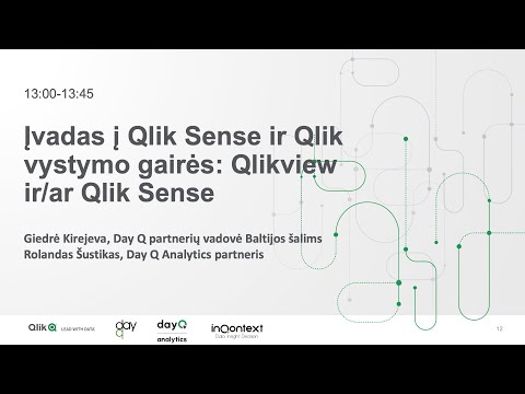 Įvadas į Qlik Sense ir Qlik vystymo gairės: QlikView ir/ar Qlik Sense