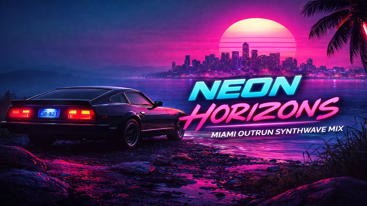 Neon Horizons – Miami Synthwave Mix 2026 | 30 Min Outrun Beats & Ocean Drive