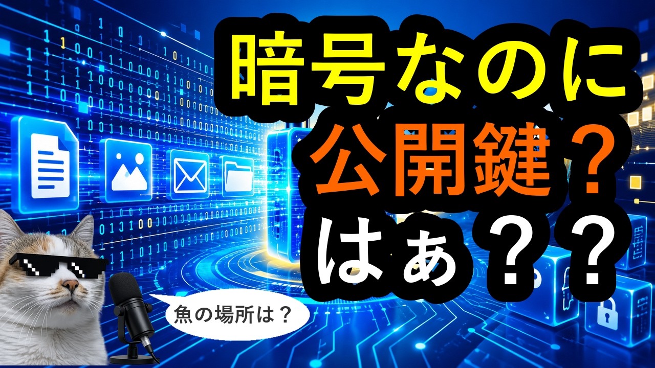 内緒なのに公開?暗号の根元と最新の考え方について可愛すぎる猫ちゃんが説明します。