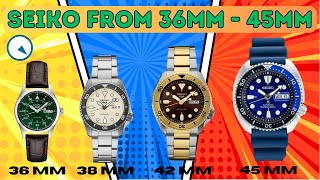 New Seiko Releases from 36mm to 45mm - 16 Models to Choose From
