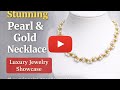DIY Pearl Necklace Making at Home 😍 | Elegant Pearl & Gold Necklace | Easy Jewellery Tutorial #diy