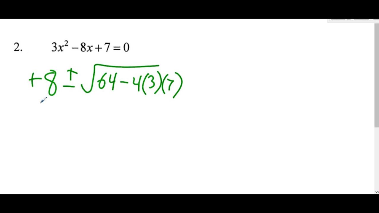 LHS College Algebra Chapter 2 Review 1 02 - YouTube