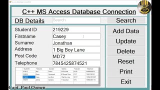 How to Connect MS Access Database in Visual C++ with Save, Update, Delete, and Search - Part 1 of 3 screenshot 5