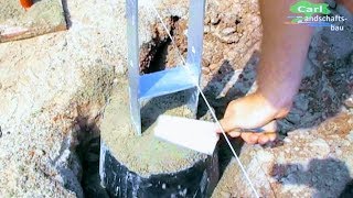 HOW TO MAKE CONCRETE FOOTING FOR GARAGE, DECK, POSTS,CAR PORT,CANOPY,PORCH,H-ANCHORS FOUNDATION EASY